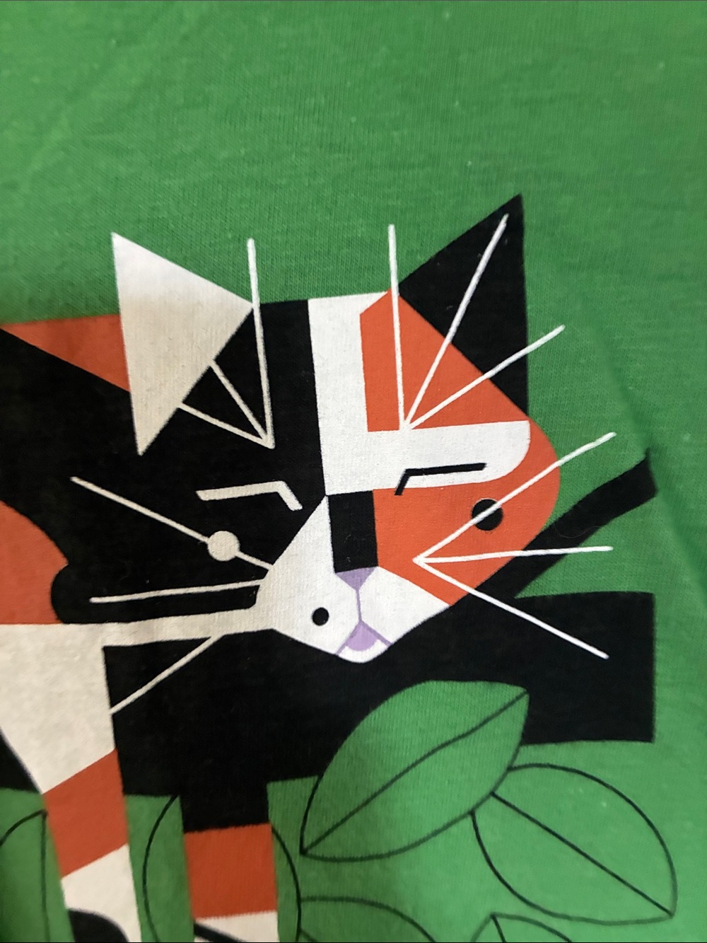 Anvil Charlie Harper print Bright Green Crewneck Tee with Subtle Ribbed Collar - Picture 4 of 6